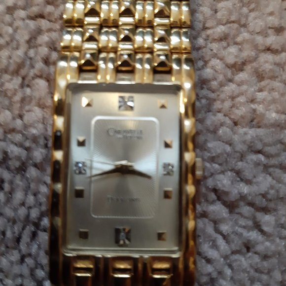 Caravelle by Bulova Men's Gold Watch with Crystals - Picture 2 of 3